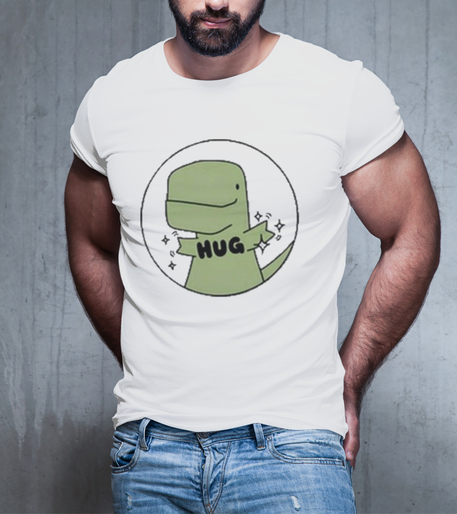 Timmy Dinosaur Hug Cute Embrace T-Shirt