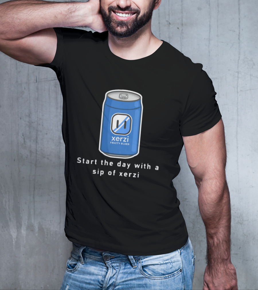Start The Day With Xerilive Xerzi Fruity Blue Sip T-Shirt