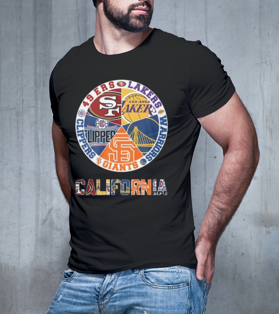 49ers Lakers Clippers Warriors Giants California T-Shirt
