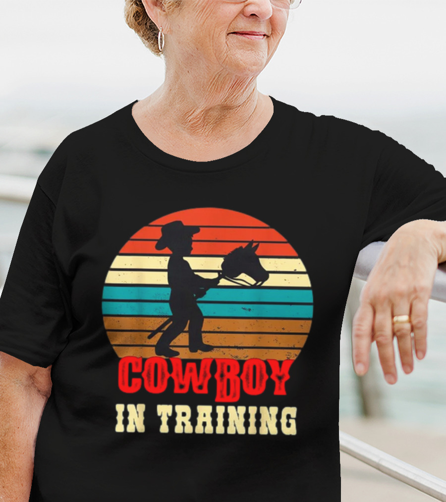 Cowboy In Training Future Rodeo Boy With Wooden Horse T-Shirt