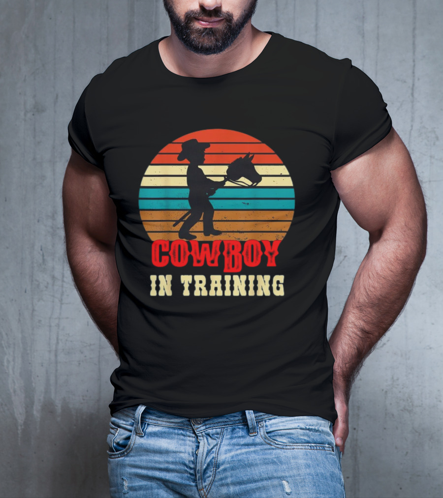 Cowboy In Training Future Rodeo Boy With Wooden Horse T-Shirt