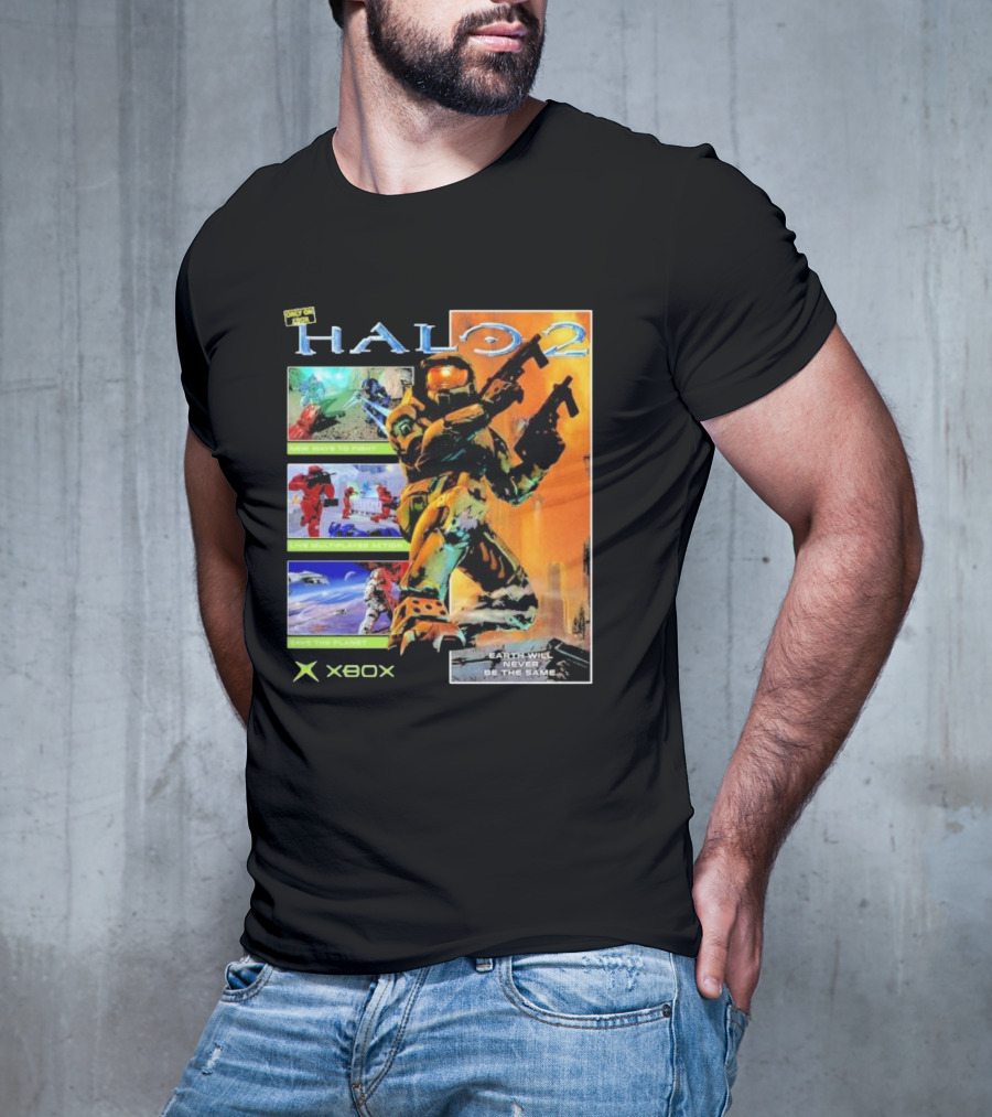 Halo 2 Master Chief Xbox Matchmaking Earth Will Never Be The Same T-Shirt