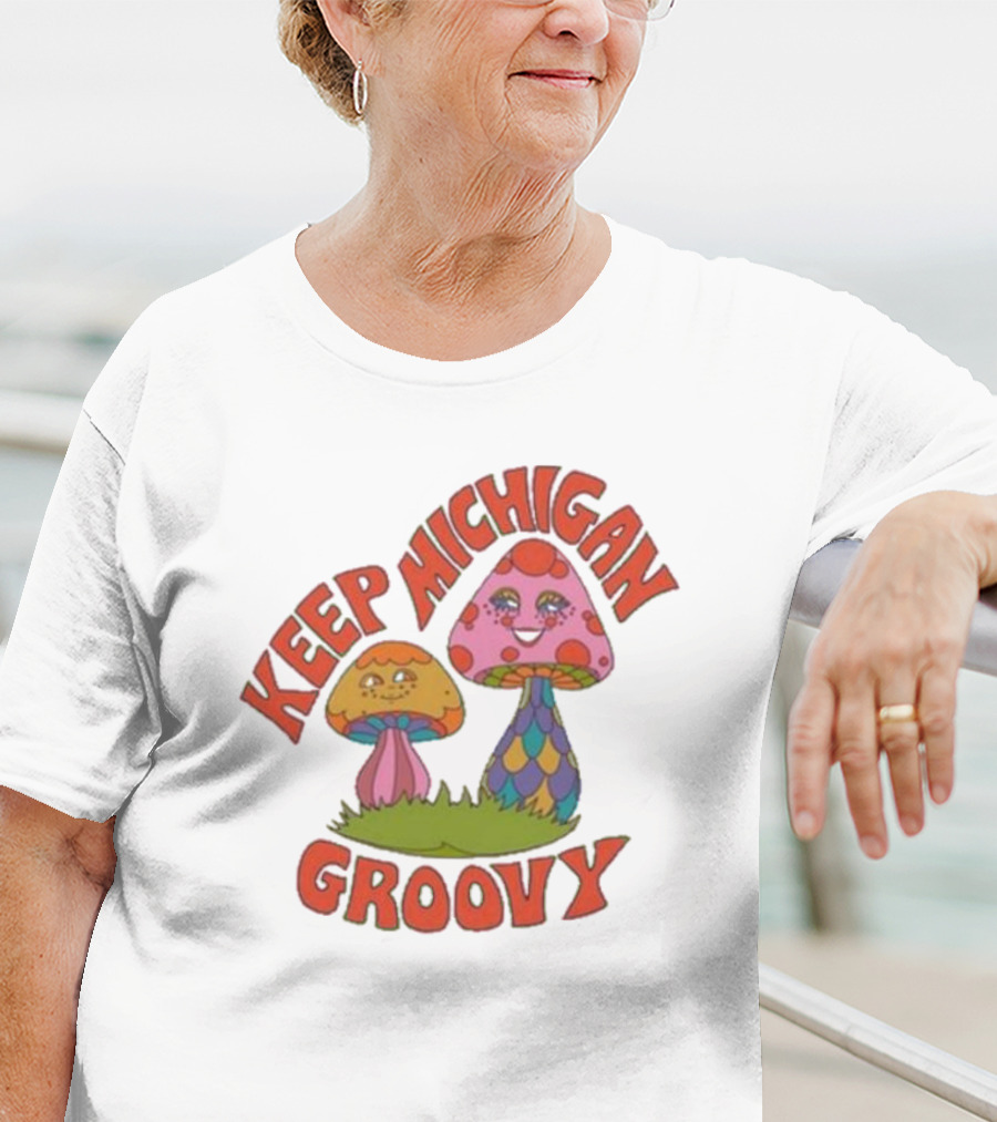 Keep Michigan Groovy With Colorful Psychedelic Mushrooms T-Shirt