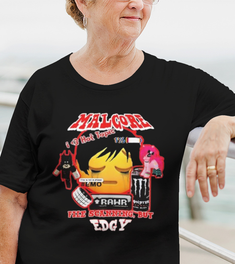 Malgore I Love Hot Topic Emo Rar Monster File Scanning Edgy T-Shirt