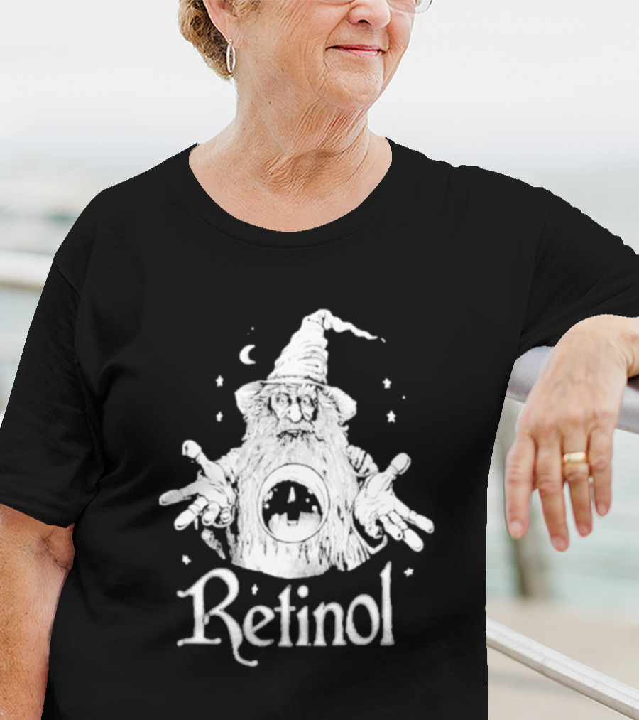Retinol Enchanted Wizard Under Moonlit Stars T-Shirt