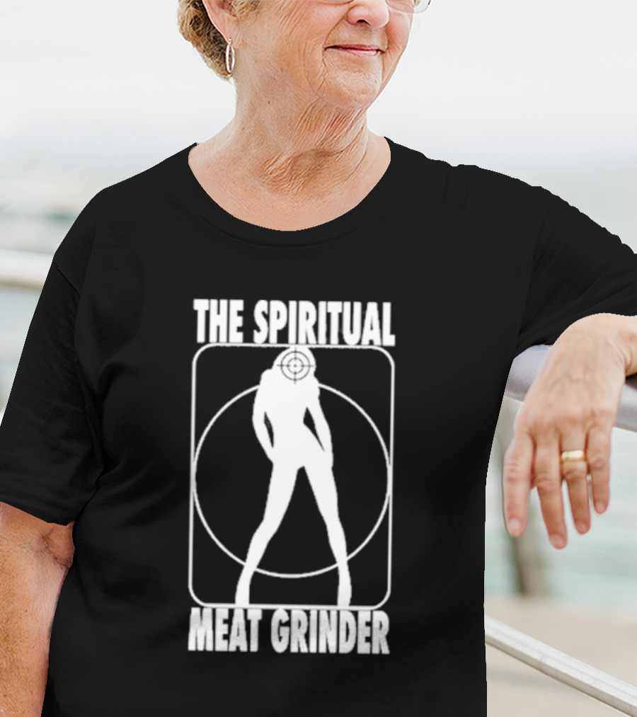 The Spiritual Meat Grinder Silhouette With Target Inside Circle T-Shirt