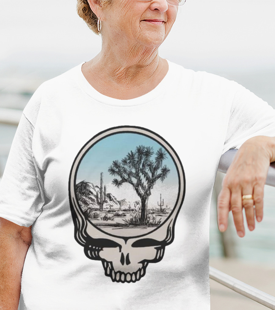 Grateful Dead Skull With Desert Scene Scenery T-Shirt
