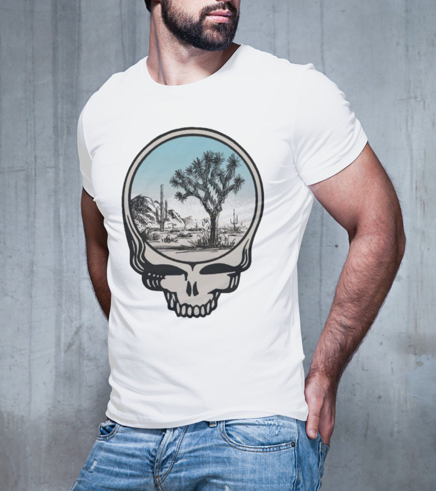 Grateful Dead Skull With Desert Scene Scenery T-Shirt