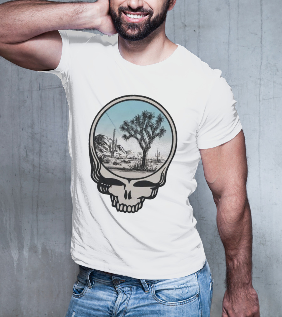 Grateful Dead Skull With Desert Scene Scenery T-Shirt