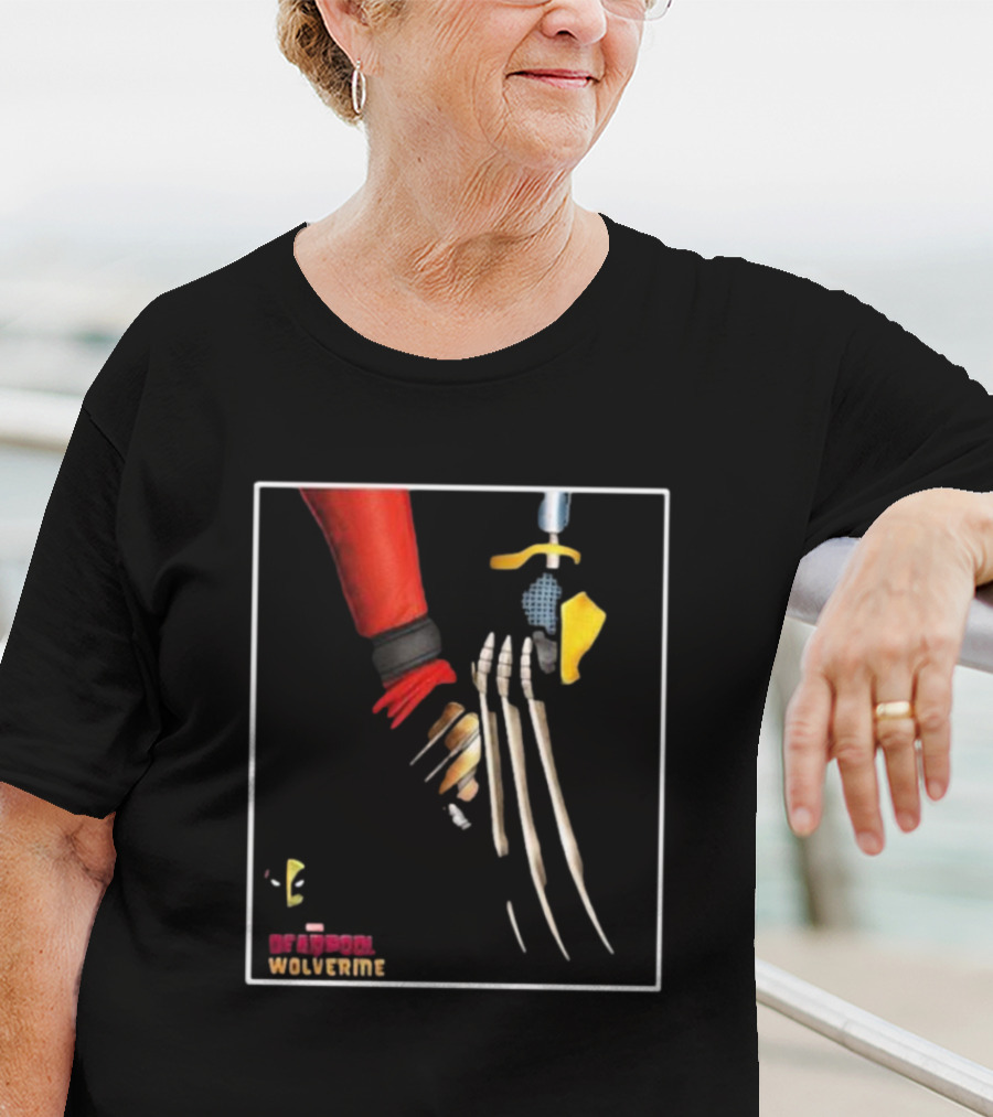 Deadpool Wolverine Handshake Claws T-Shirt