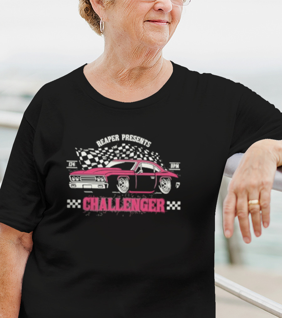 Reaper Presents Challenger Vintage Car Racing 174 BPM T-Shirt