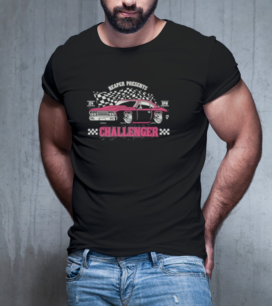 Reaper Presents Challenger Vintage Car Racing 174 BPM T-Shirt