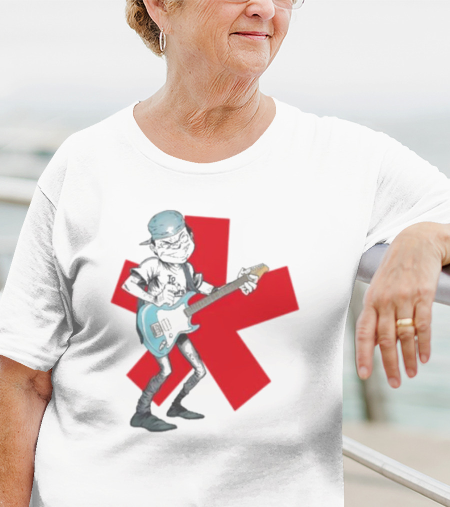 Tmd Comic By Thomas Tenney Rock Guitar Character With Red Asterisk T-Shirt