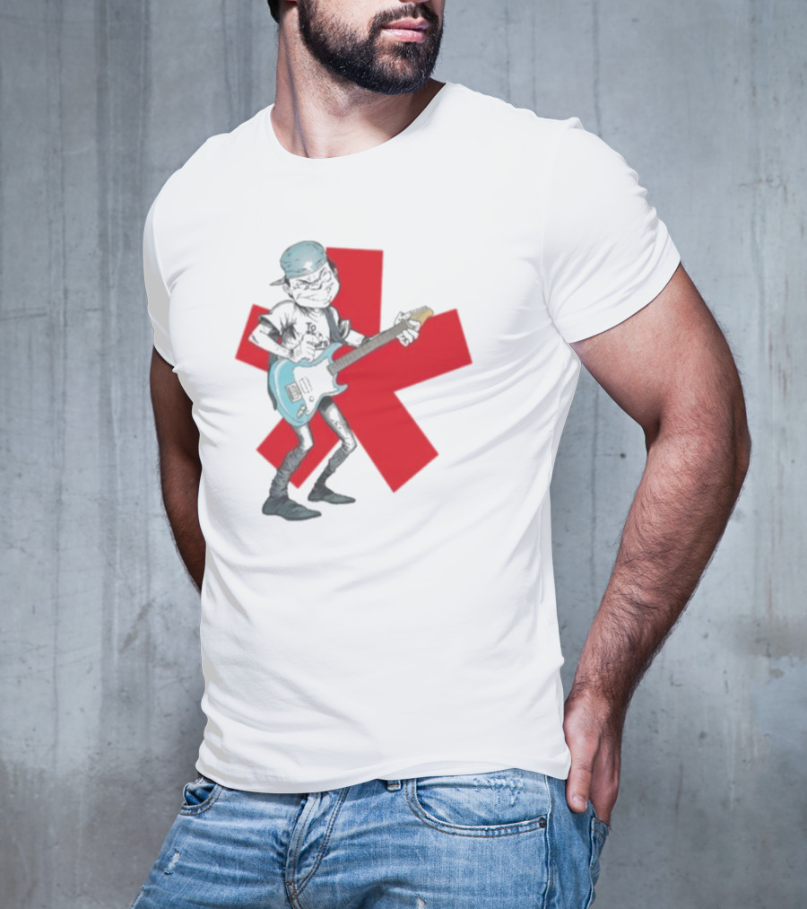 Tmd Comic By Thomas Tenney Rock Guitar Character With Red Asterisk T-Shirt
