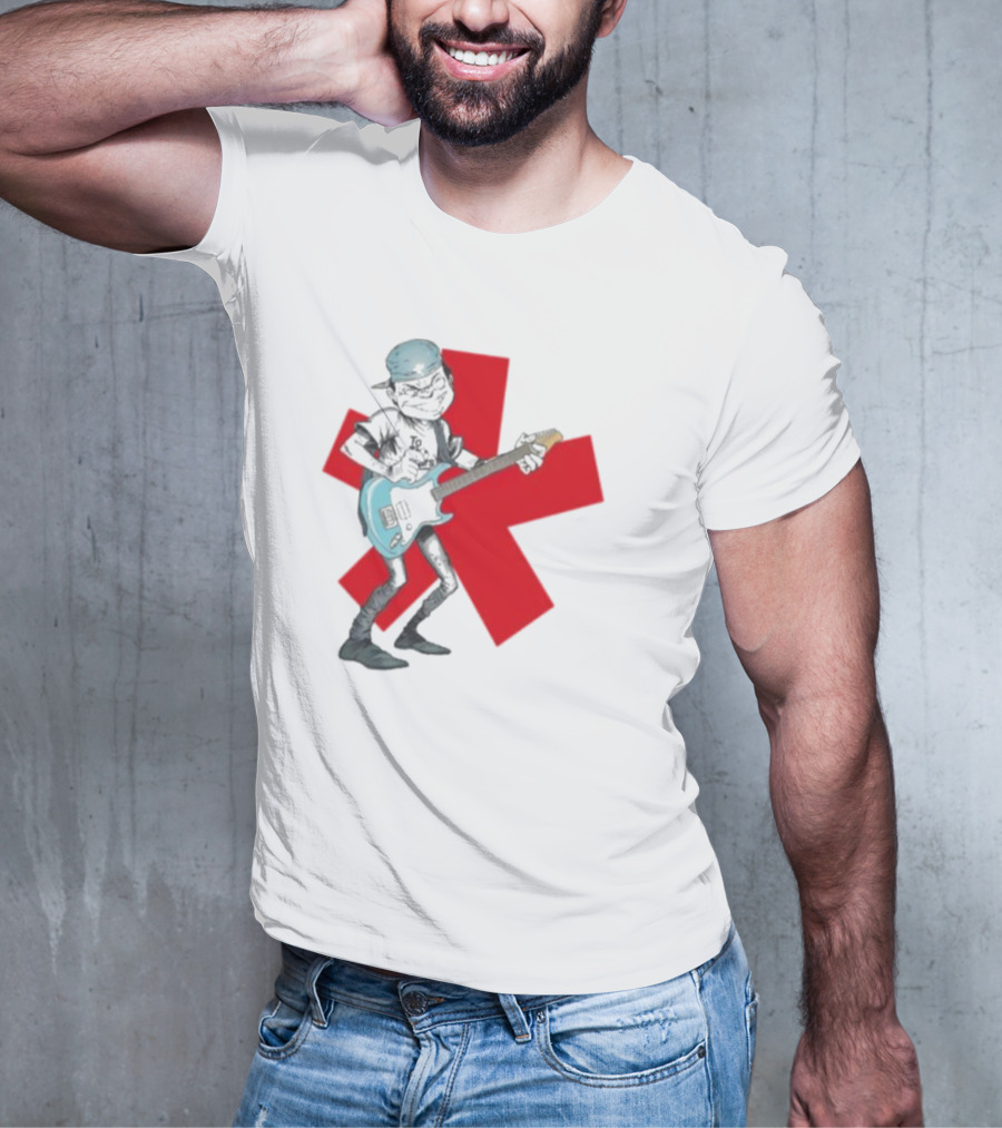 Tmd Comic By Thomas Tenney Rock Guitar Character With Red Asterisk T-Shirt