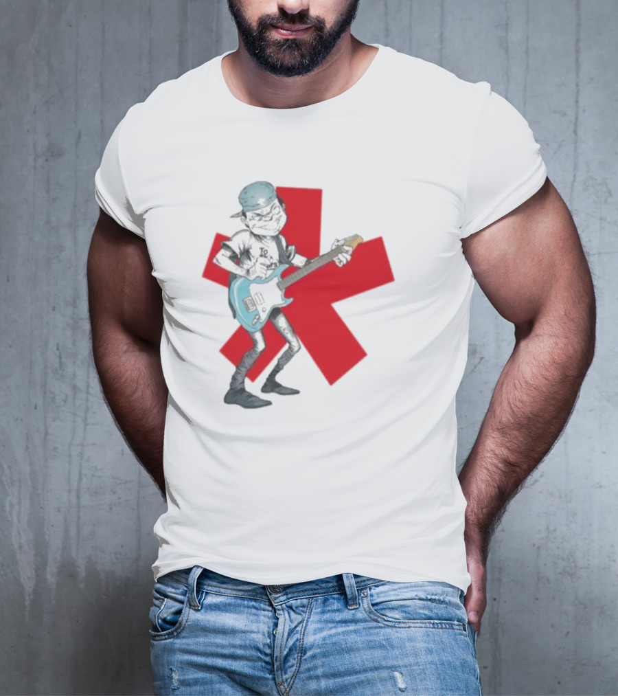 Tmd Comic By Thomas Tenney Rock Guitar Character With Red Asterisk T-Shirt