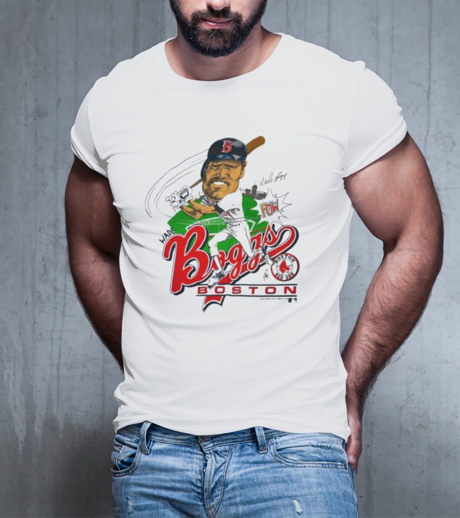 Wade Boggs Boston Red Sox Pow Baseball Signature HOF 2005 T-Shirt