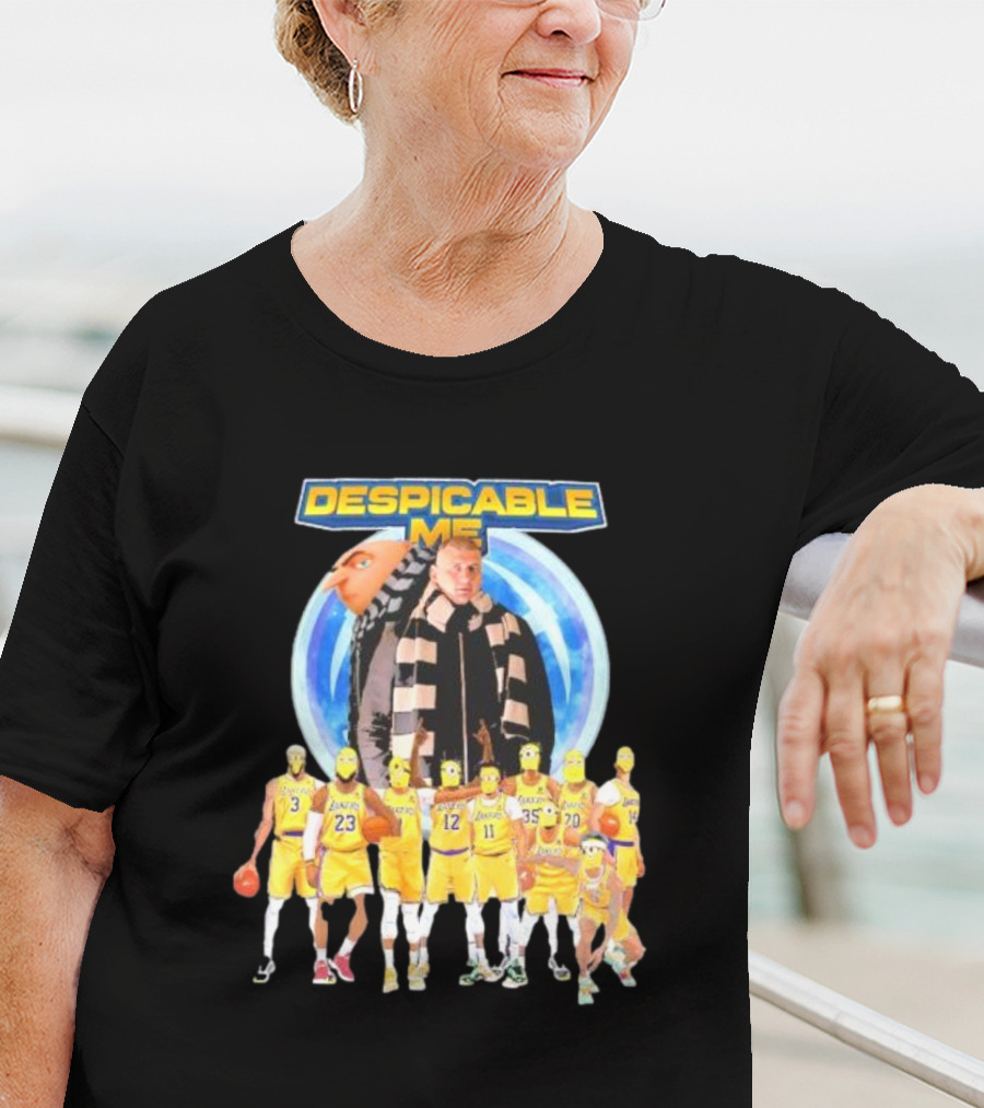 Despicable Me Nikola Jokic Los Angeles Lakers Minion Team T-Shirt