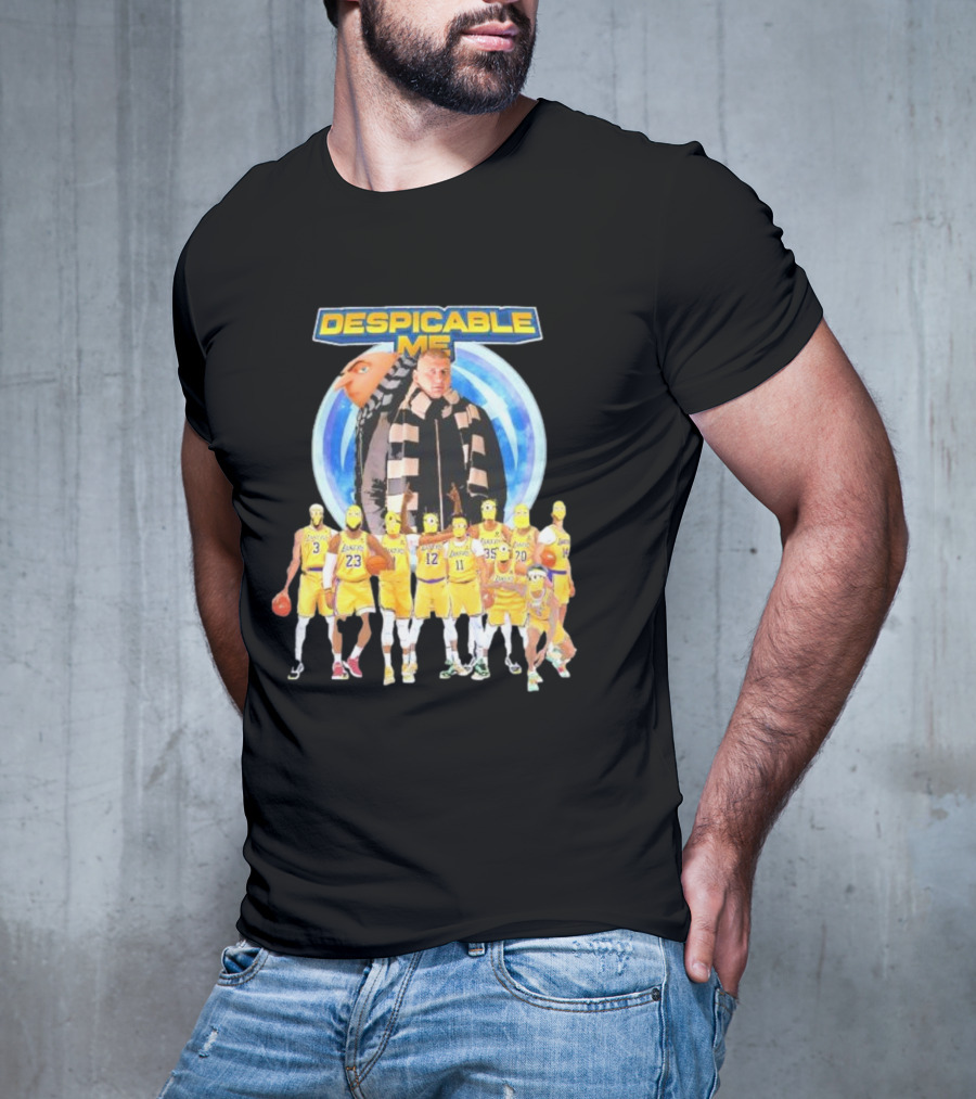 Despicable Me Nikola Jokic Los Angeles Lakers Minion Team T-Shirt