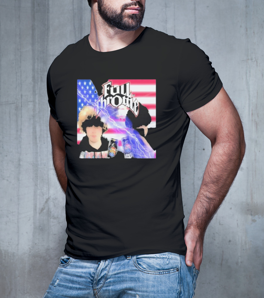Full Throttle Stars And Stripes Energy Drink Lightning Burst T-Shirt