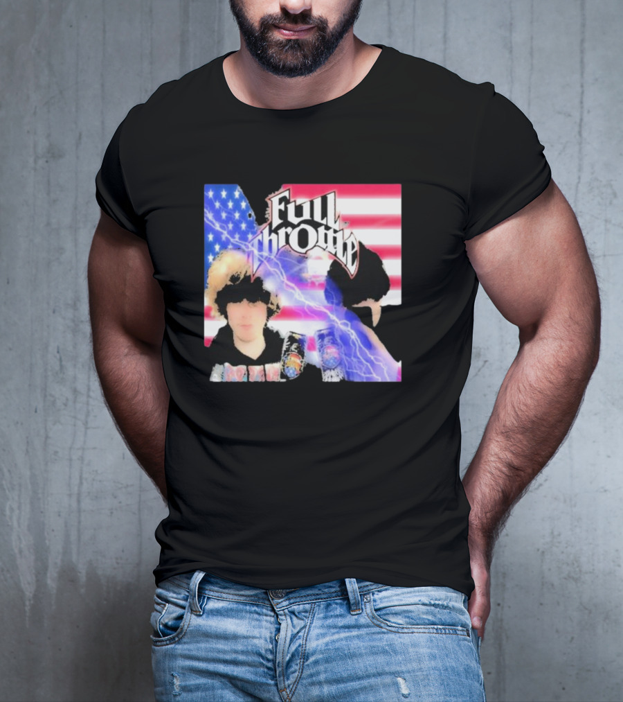 Full Throttle Stars And Stripes Energy Drink Lightning Burst T-Shirt