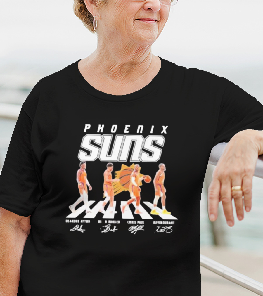 Phoenix Suns Deandre Ayton Devin Booker Chris Paul Kevin Durant Abbey Road Signatures Basketball T-Shirt