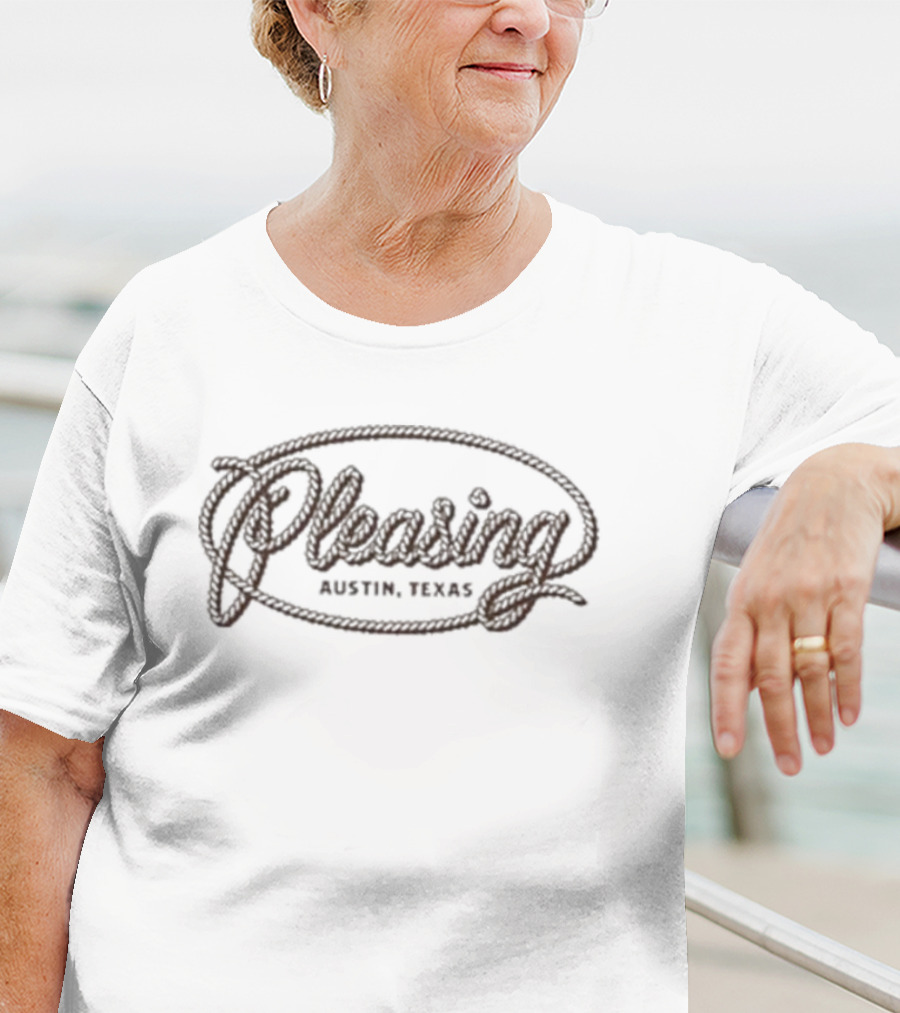 Pleasing Austin Texas Rope Oval T-Shirt