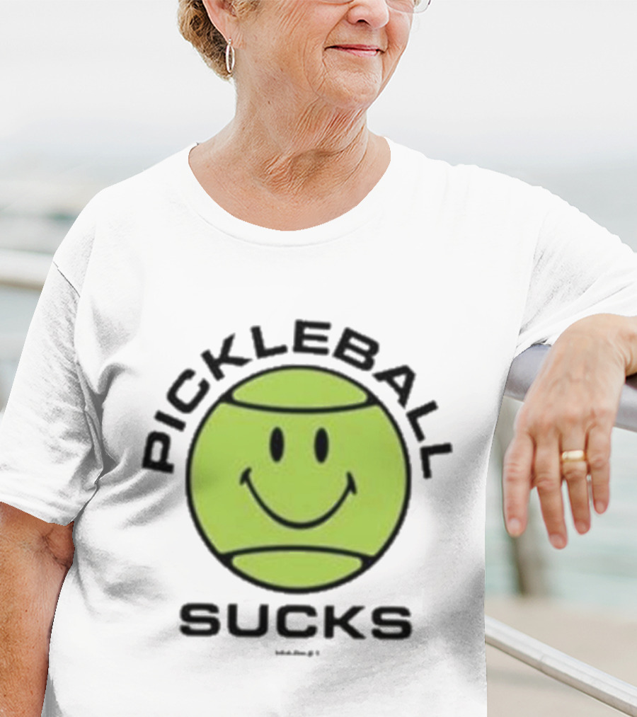 Smiley Face Pickleball Sucks T-Shirt