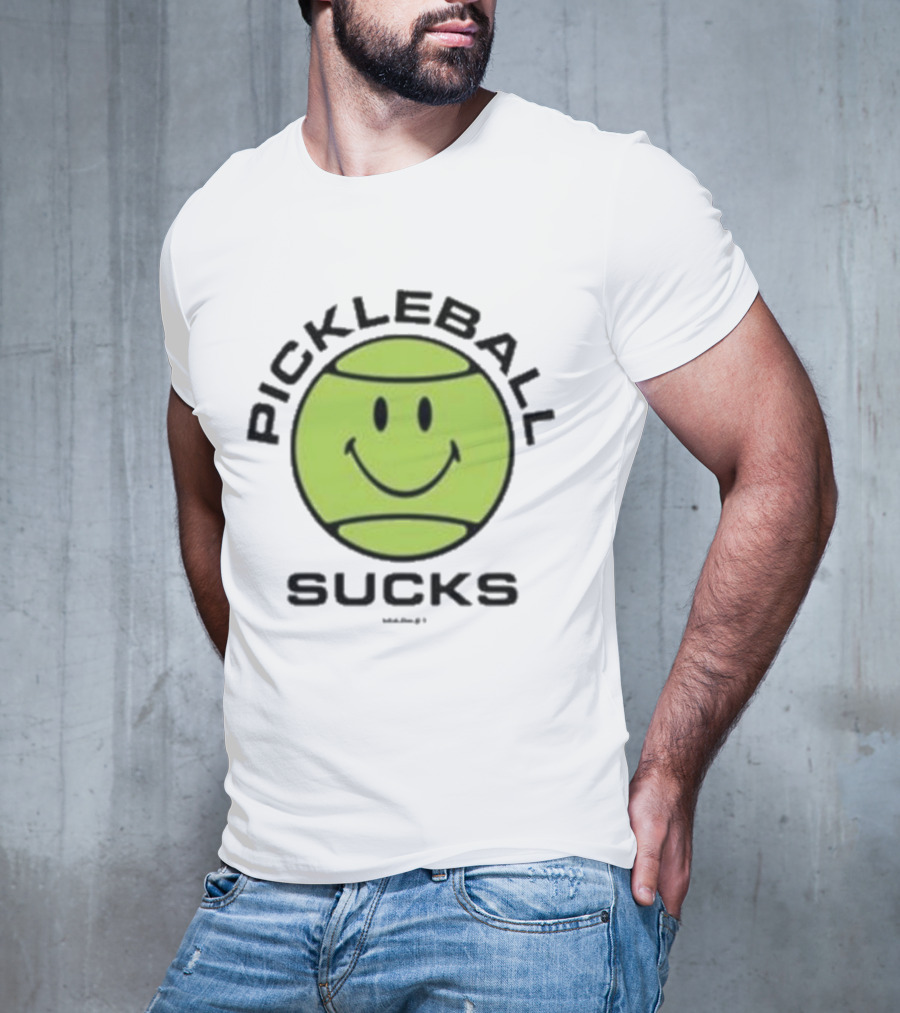 Smiley Face Pickleball Sucks T-Shirt