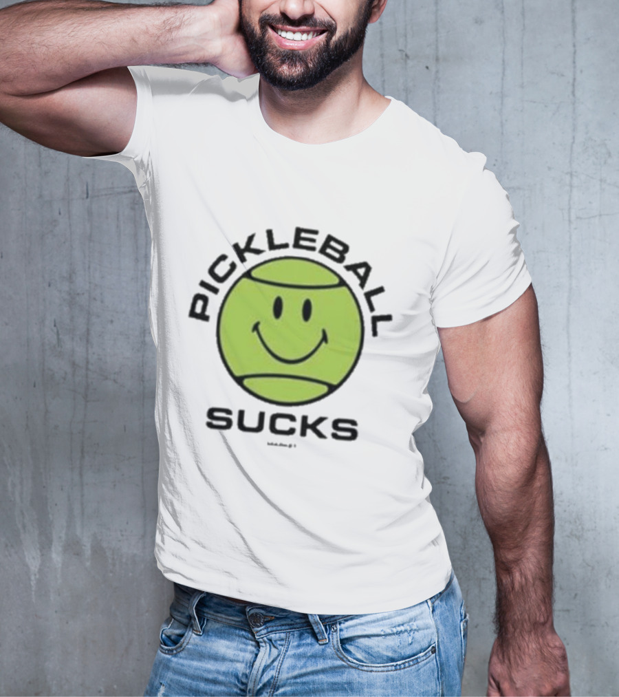 Smiley Face Pickleball Sucks T-Shirt