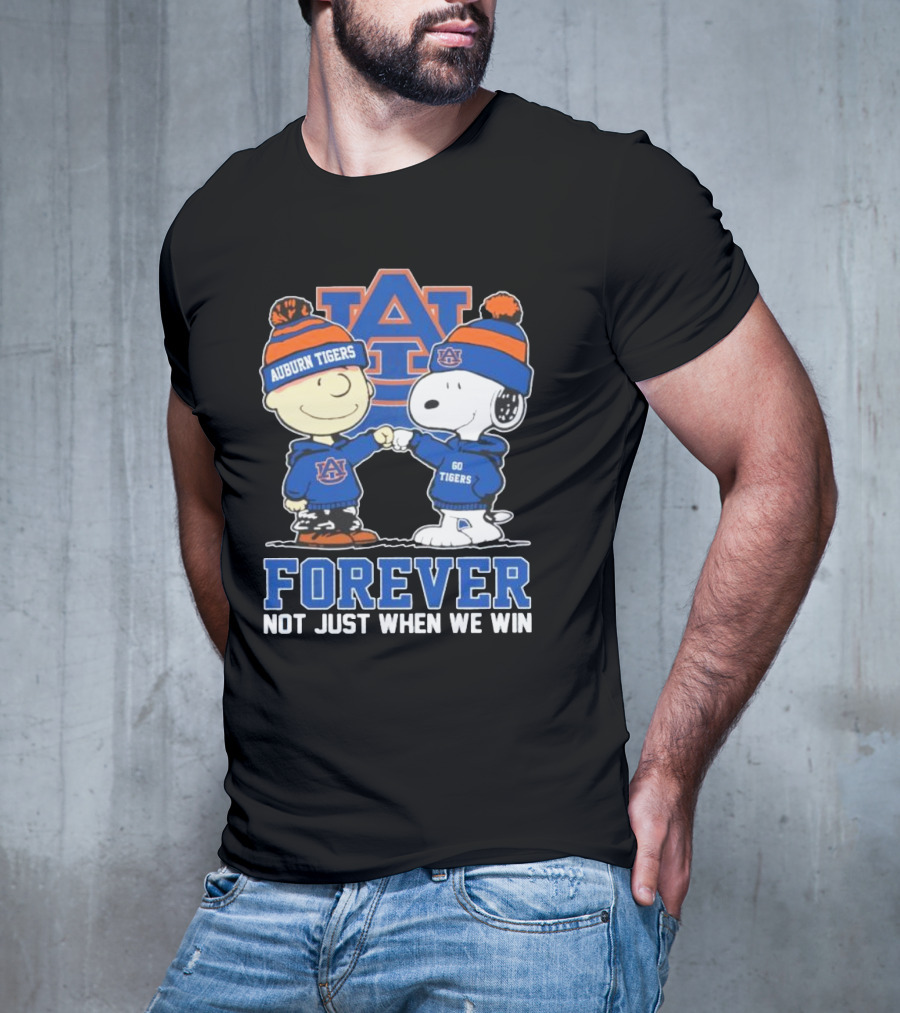 Snoopy Charlie Brown Auburn Tigers Forever Loyalty Not Just When We Win T-Shirt