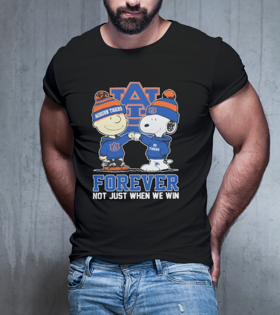 Snoopy Charlie Brown Auburn Tigers Forever Loyalty Not Just When We Win T-Shirt