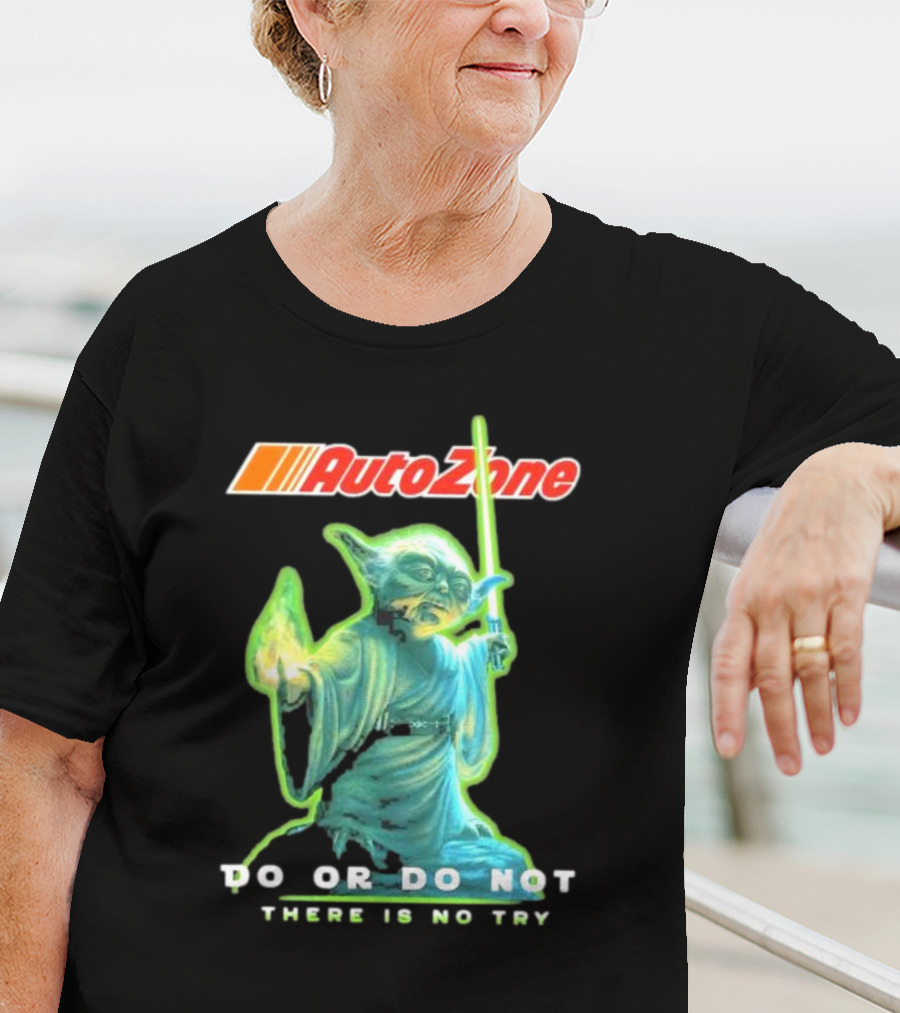 AutoZone Yoda Do Or Do Not There Is No Try Star Wars T-Shirt