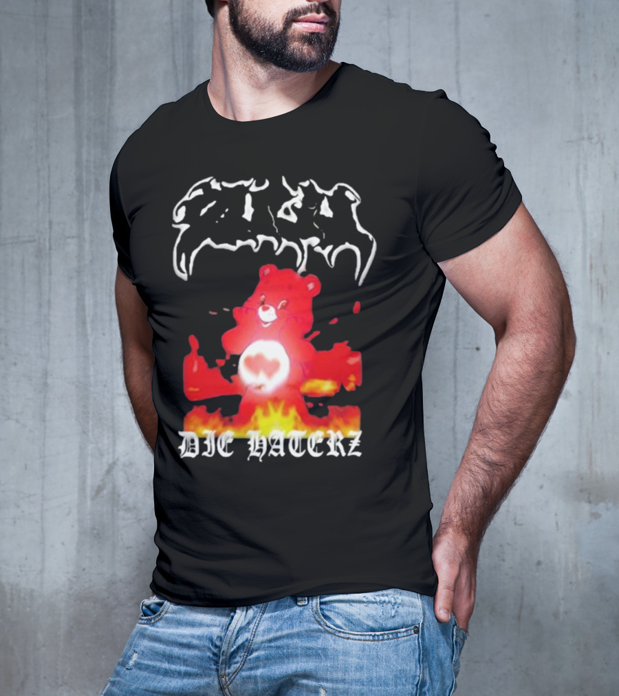 Zulu Bear Die Haterz Burning Heart T-Shirt
