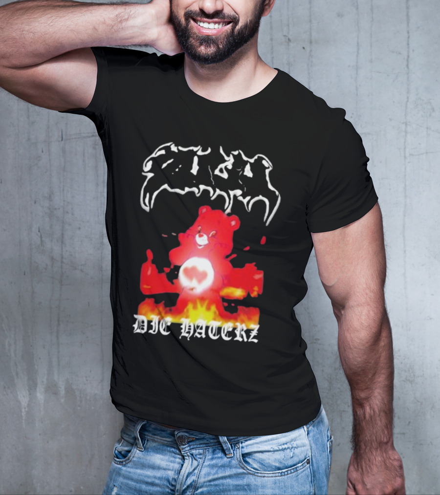 Zulu Bear Die Haterz Burning Heart T-Shirt