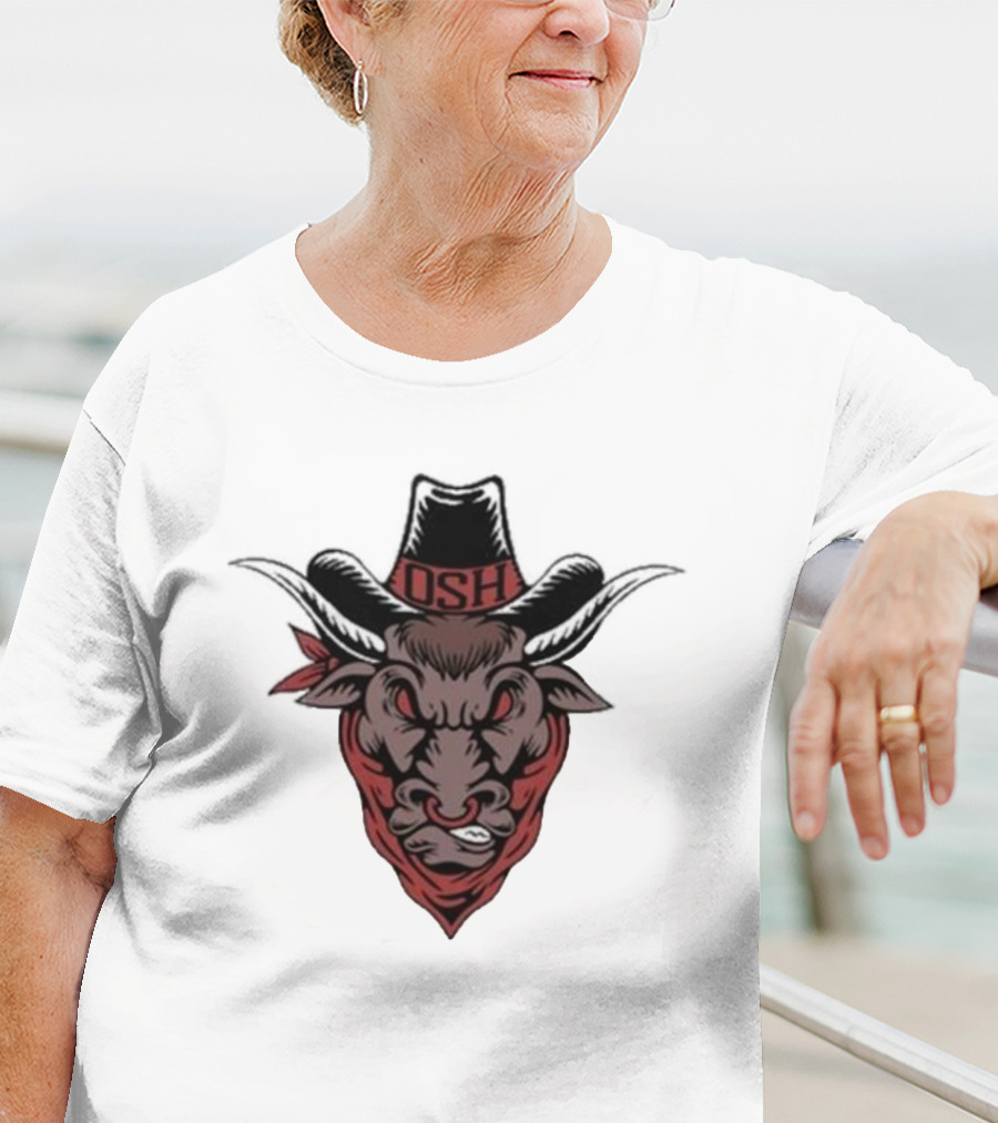 Old School Hats OSH Bull Custom Printed T-Shirt