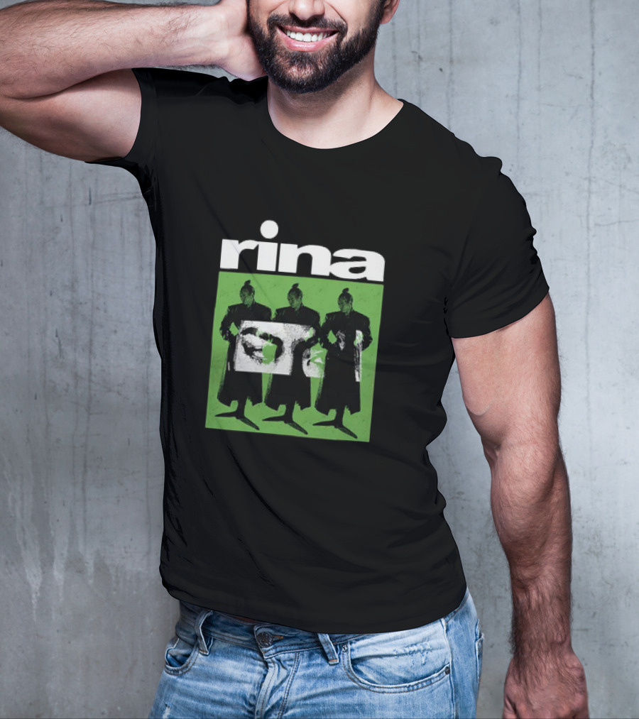 Rina Sawayama Triple Silhouette Black And Green T-Shirt