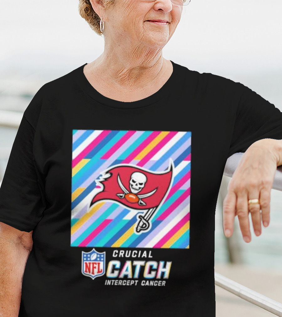 Tampa Bay Buccaneers NFL Crucial Catch Intercept Cancer T-Shirt