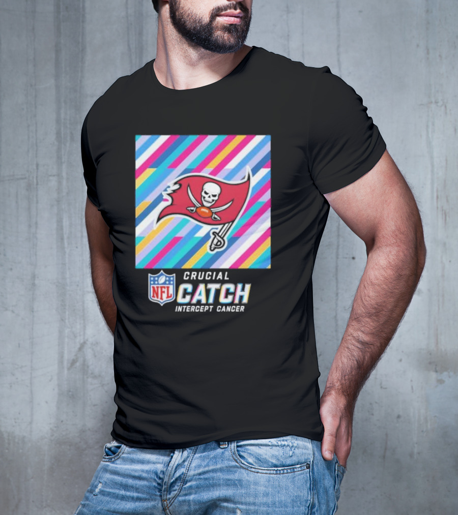 Tampa Bay Buccaneers NFL Crucial Catch Intercept Cancer T-Shirt