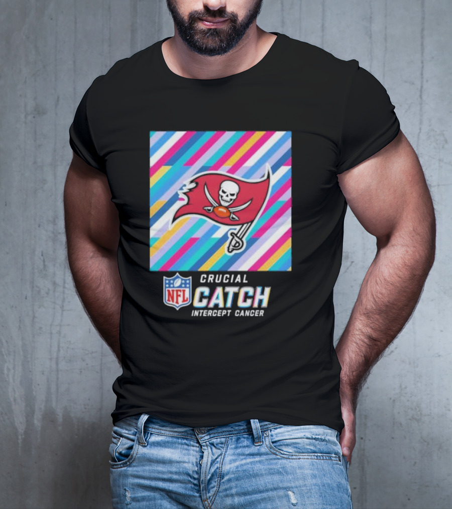 Tampa Bay Buccaneers NFL Crucial Catch Intercept Cancer T-Shirt