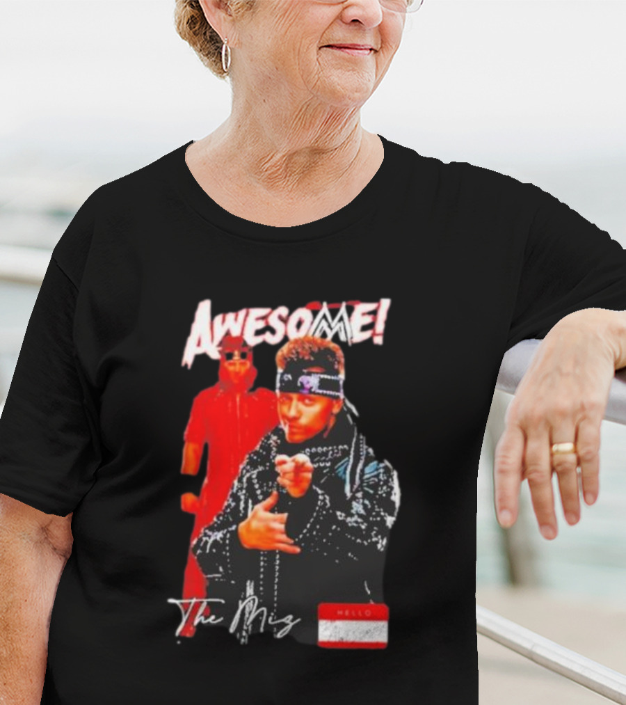 The Miz Awesome Hello Awesome Name Tag T-Shirt