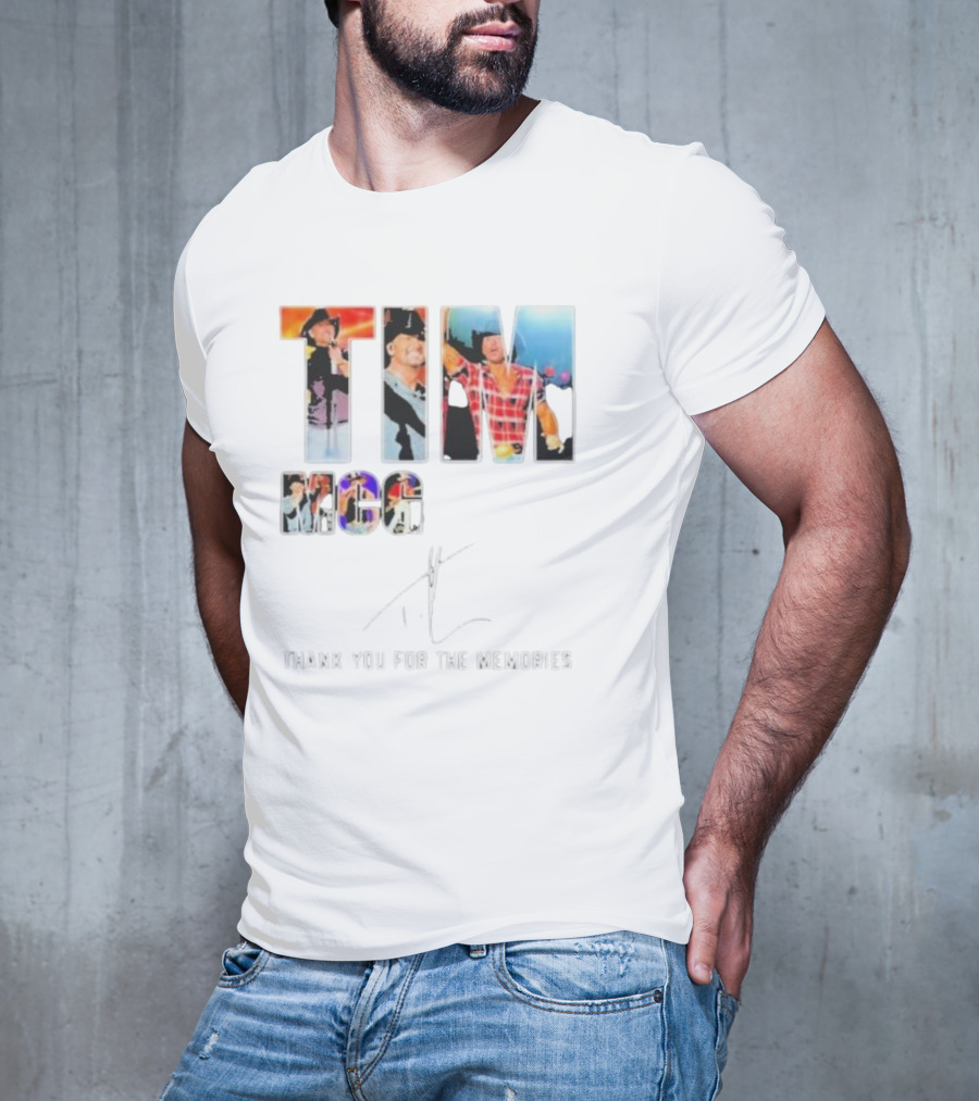 TIM MCGRAW THANK YOU FOR THE MEMORIES SIGNATURE ICONIC STAGE PERFORMANCES T-Shirt