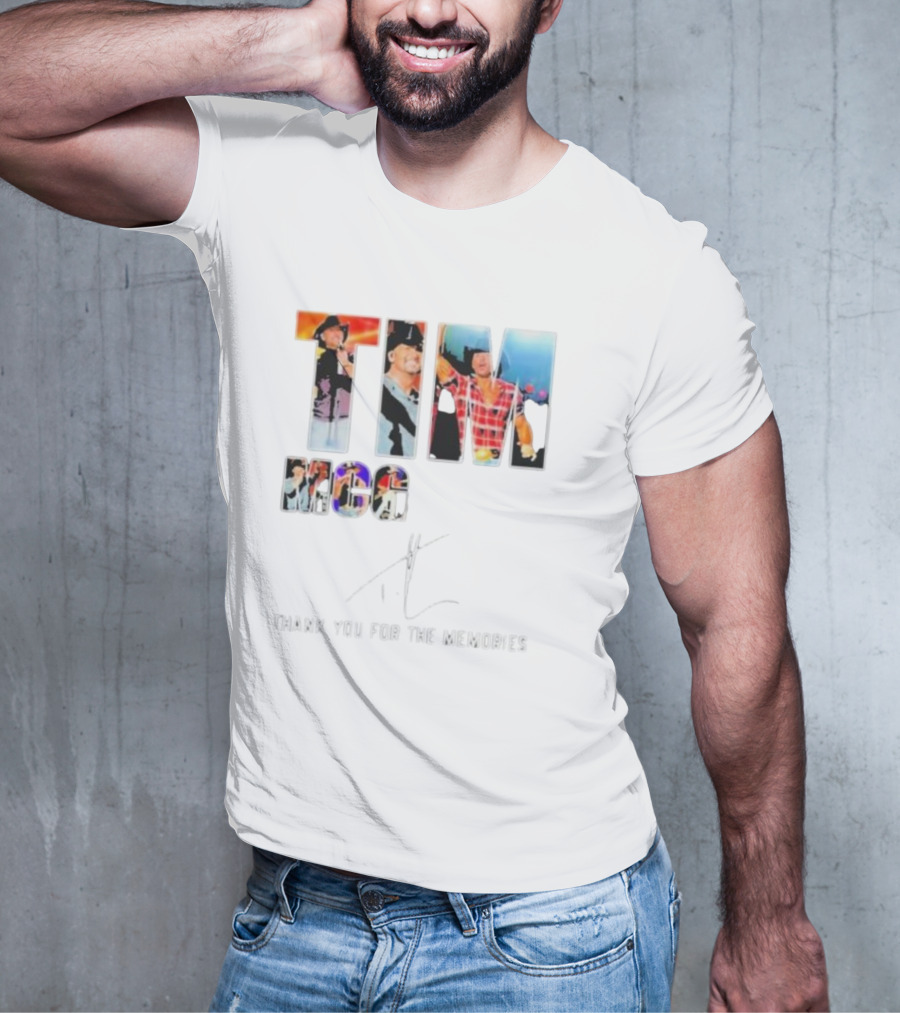 TIM MCGRAW THANK YOU FOR THE MEMORIES SIGNATURE ICONIC STAGE PERFORMANCES T-Shirt