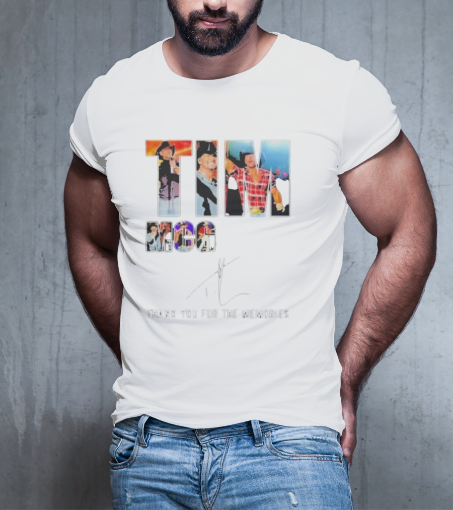 TIM MCGRAW THANK YOU FOR THE MEMORIES SIGNATURE ICONIC STAGE PERFORMANCES T-Shirt