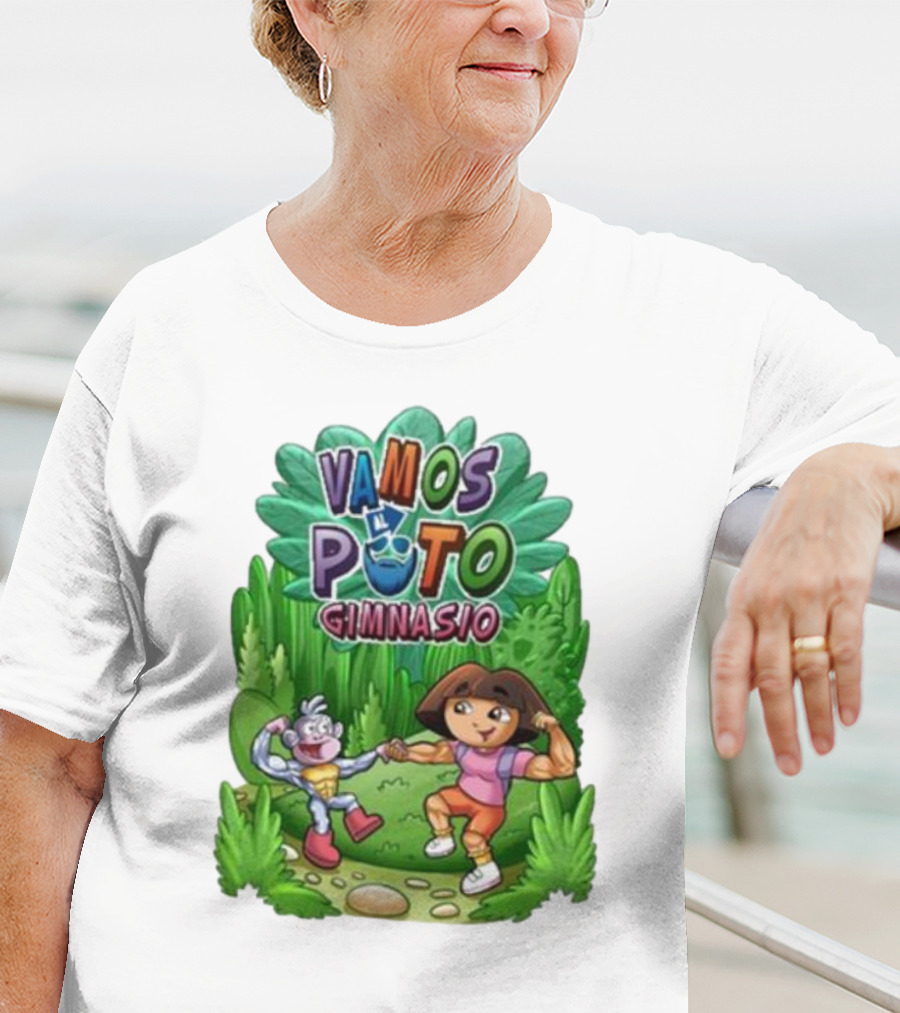 Vamos Al Puto Gimnasio Parody Cartoon Characters Fitness T-Shirt