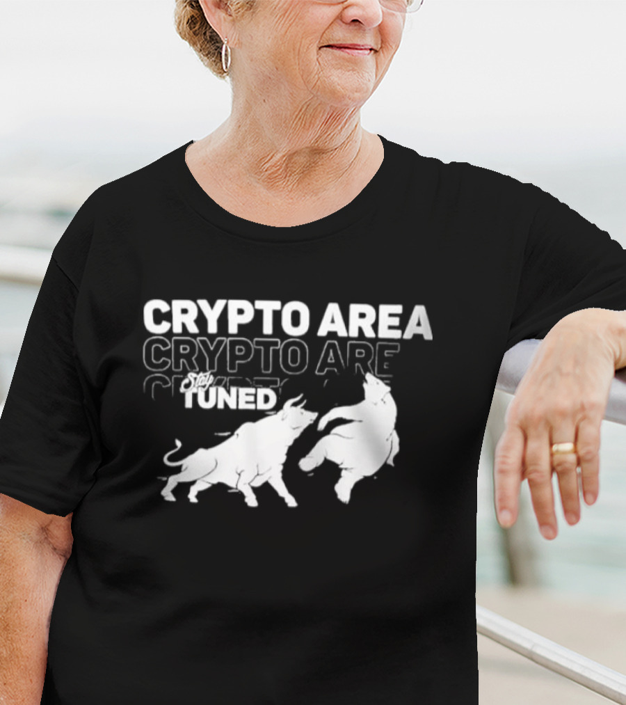 Crypto Area Stay Tuned Bull And Bear T-Shirt
