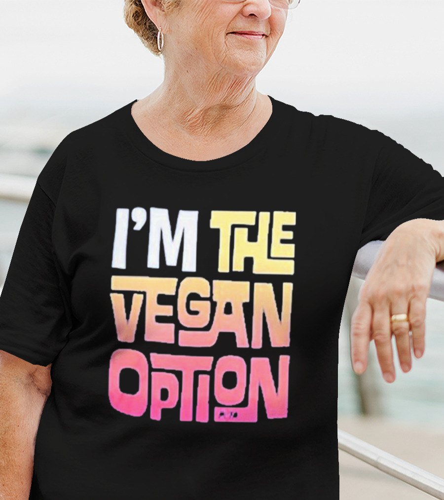 I’m The Vegan Option Gradient Text T-Shirt