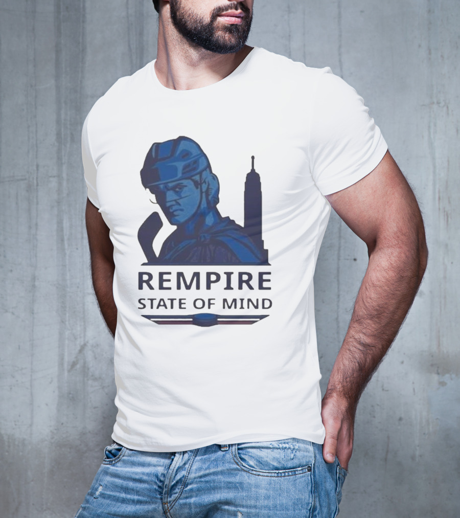 Rempire State Of Mind Matt Rempe New York Rangers Hockey Skyline T-Shirt