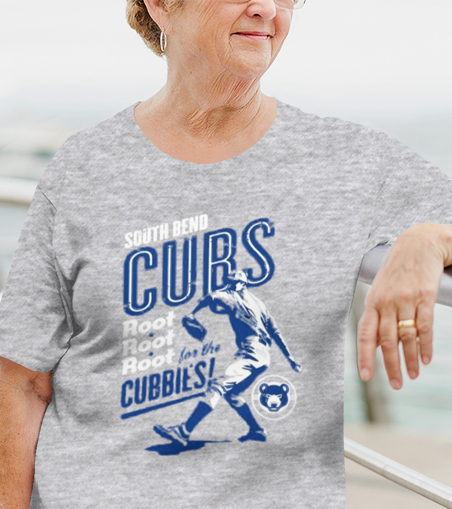 South Bend Cubs Root Root Root For The Cubbies Baseball Player T-Shirt