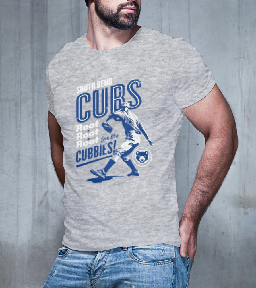 South Bend Cubs Root Root Root For The Cubbies Baseball Player T-Shirt